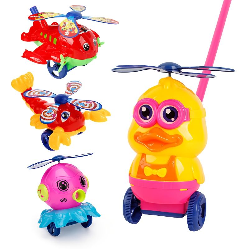 10 wholesale baby carriage baby learning to help walking cartoon animal airplane kids toys stall hot sale