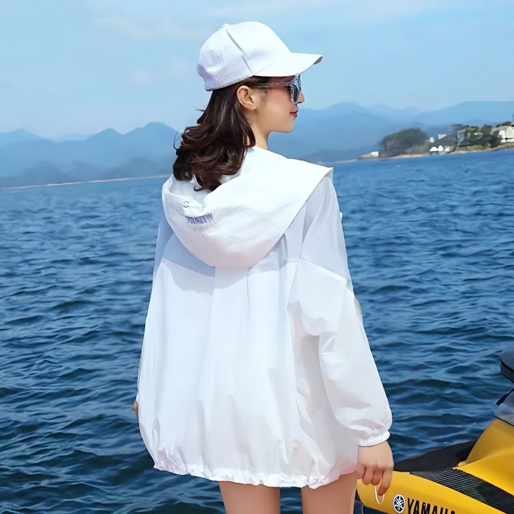2024 summer sun protective clothes girls‘ korean style loose long sleeve sun protection clothing lightweight sun protection shirt ins coat fashion