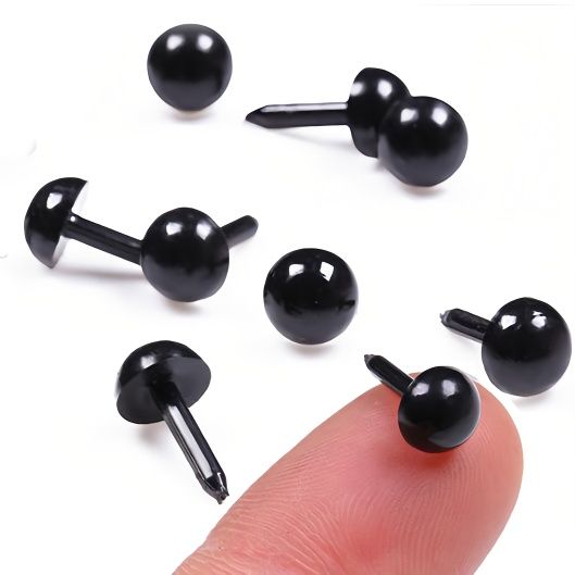 animal eyes black bean eye straight rod toy accessories handmade diy eye beads direct plug-in animal eye beads bear eye beads