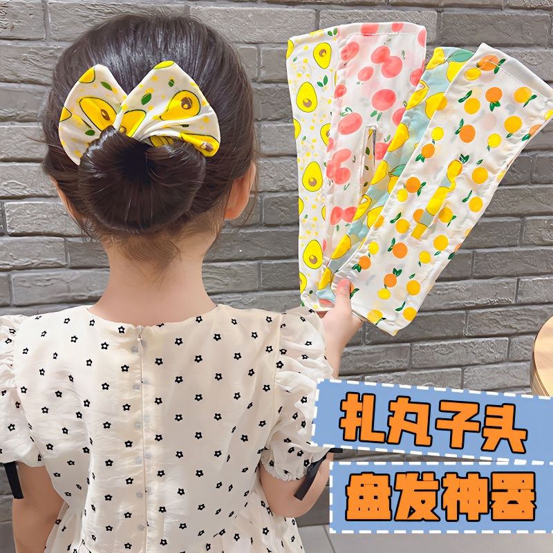 new lazy twist clip children‘s hair curler ball head artifact little girl bow headdress girls‘ hair accessories