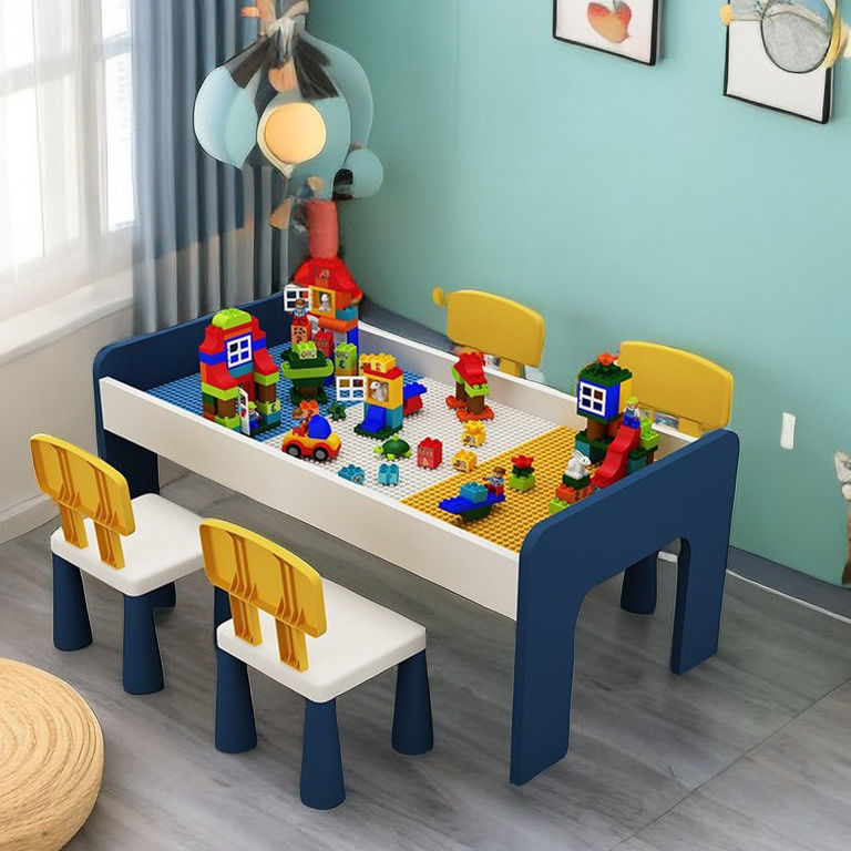 compatible with lego building block table multi-functional children‘s large particle assembled toy table baby gaming table large size