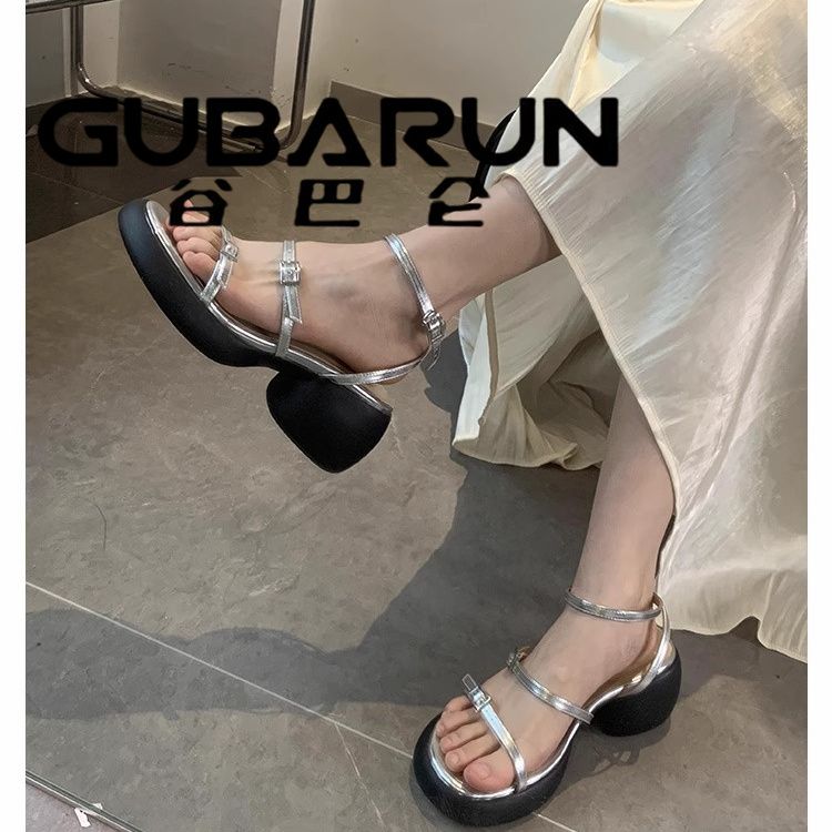 french style silver sandals women‘s summer platform open toe thick high heel platform platform platform sandals