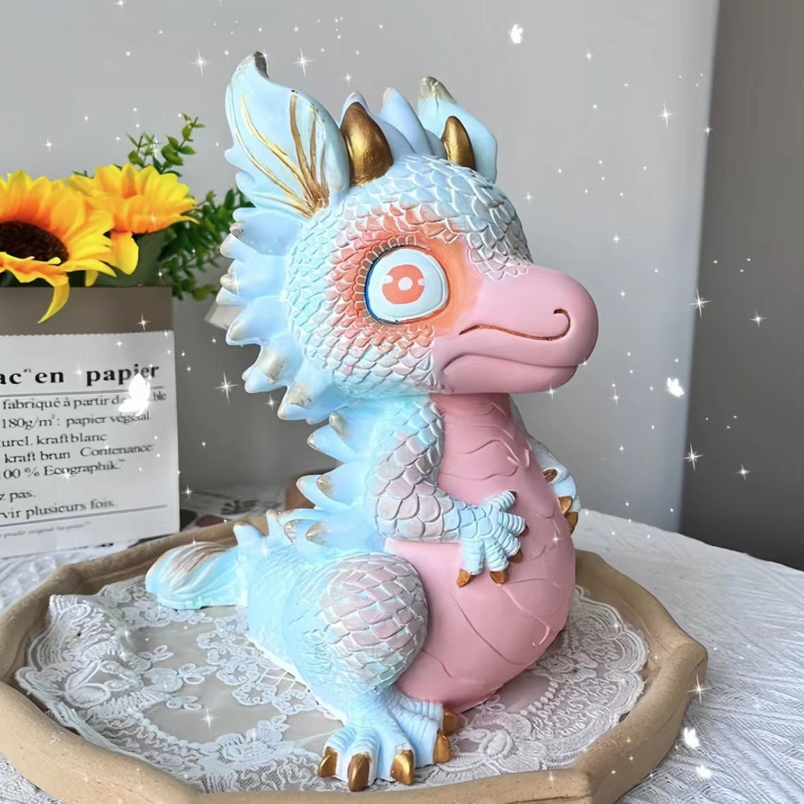 3d dragon baby plaster doll dragon hot sale white body stall children‘s educational coloring hand painting graffiti diy