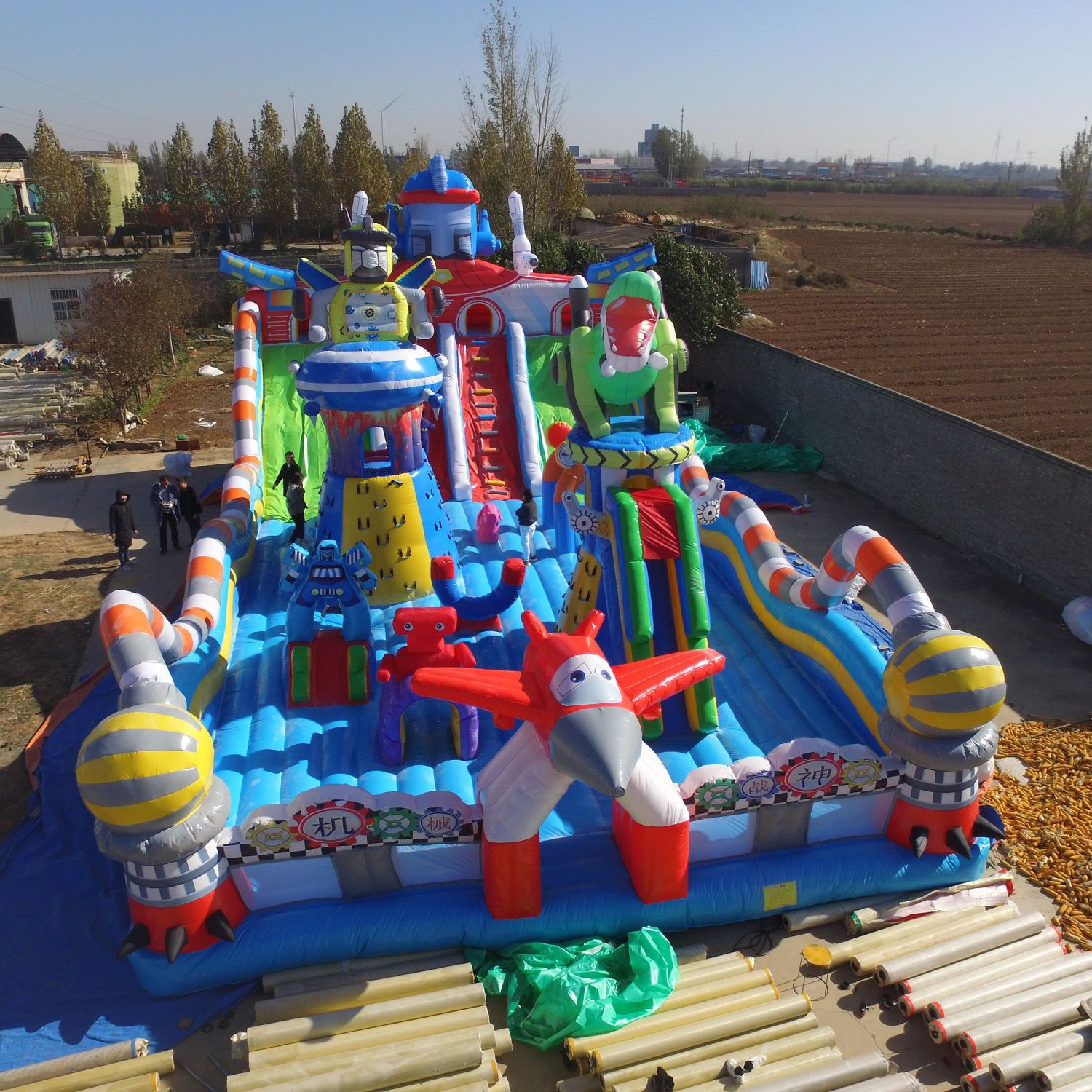 inflatable castle outdoor large customized children‘s inflatable trampoline factory direct sales square stall internet celebrity trampoline