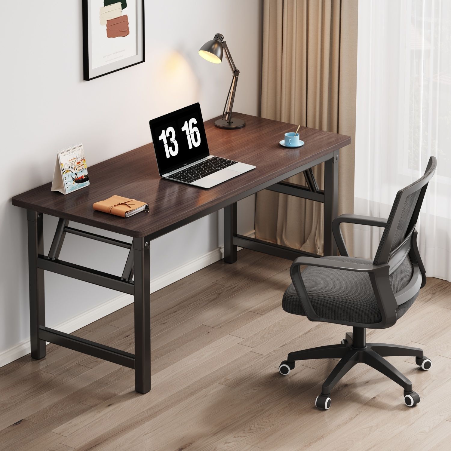 folding computer desk home desktop office bedroom writing desk student dormitory study desk rental room simple desk