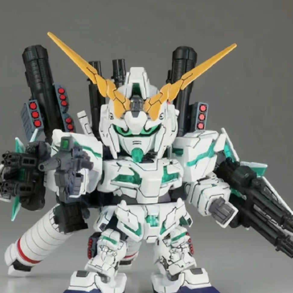 in stock qiyue sd handsome unicorn full equipment god gundam phoenix assembled gundam model angel