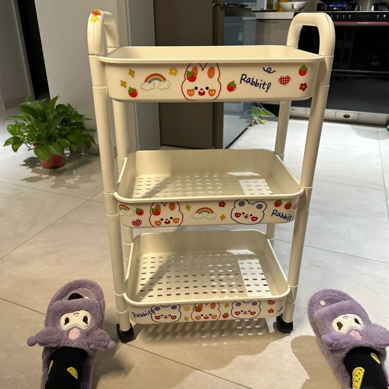 storage rack trolley kitchen floor bedroom multi-layer baby snacks mobile bathroom bathroom storage rack