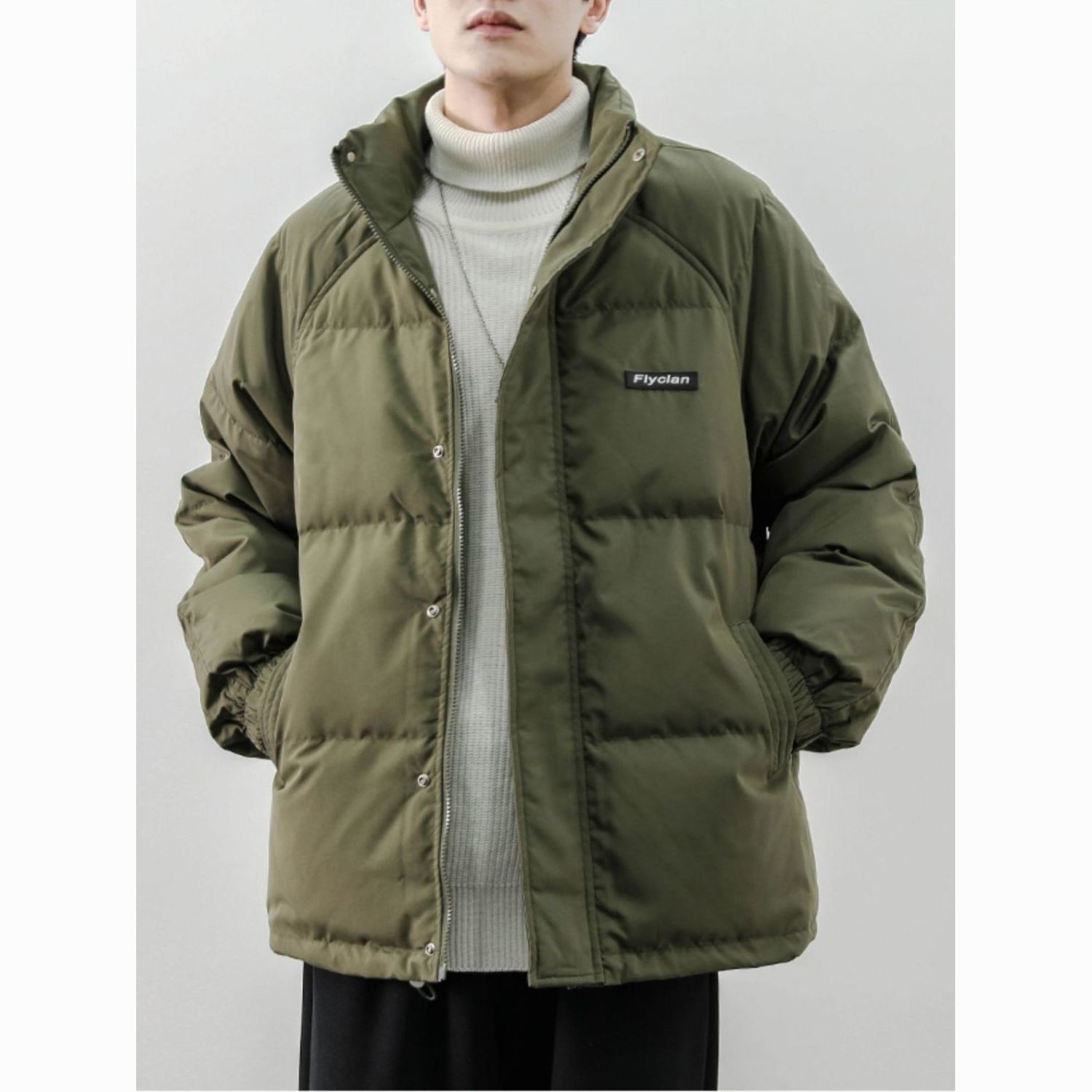 down jacket men‘s 2023 new short fashion brand loose casual thickening men‘s warm winter stand collar coat