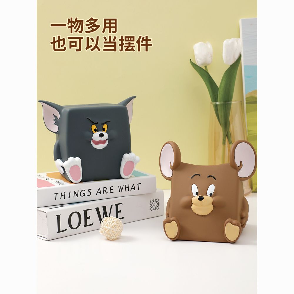 ins xiaohongshu same style  and mouse ornaments jerry mouse coin bank cute cartoon talking tom  decorative gift