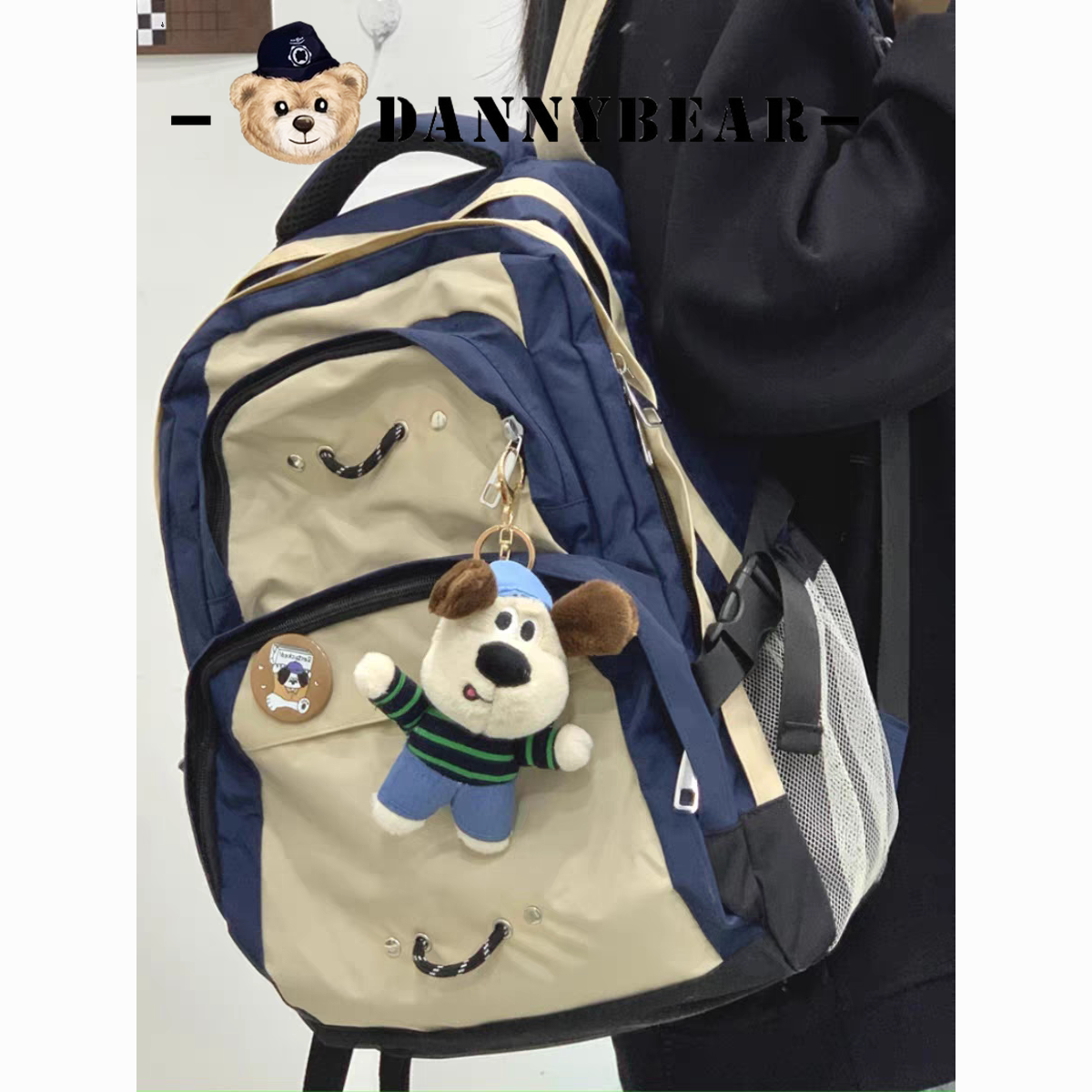 dannybear ins good-looking american outdoor sports backpack junior‘s schoolbag women‘s college student trip backpack