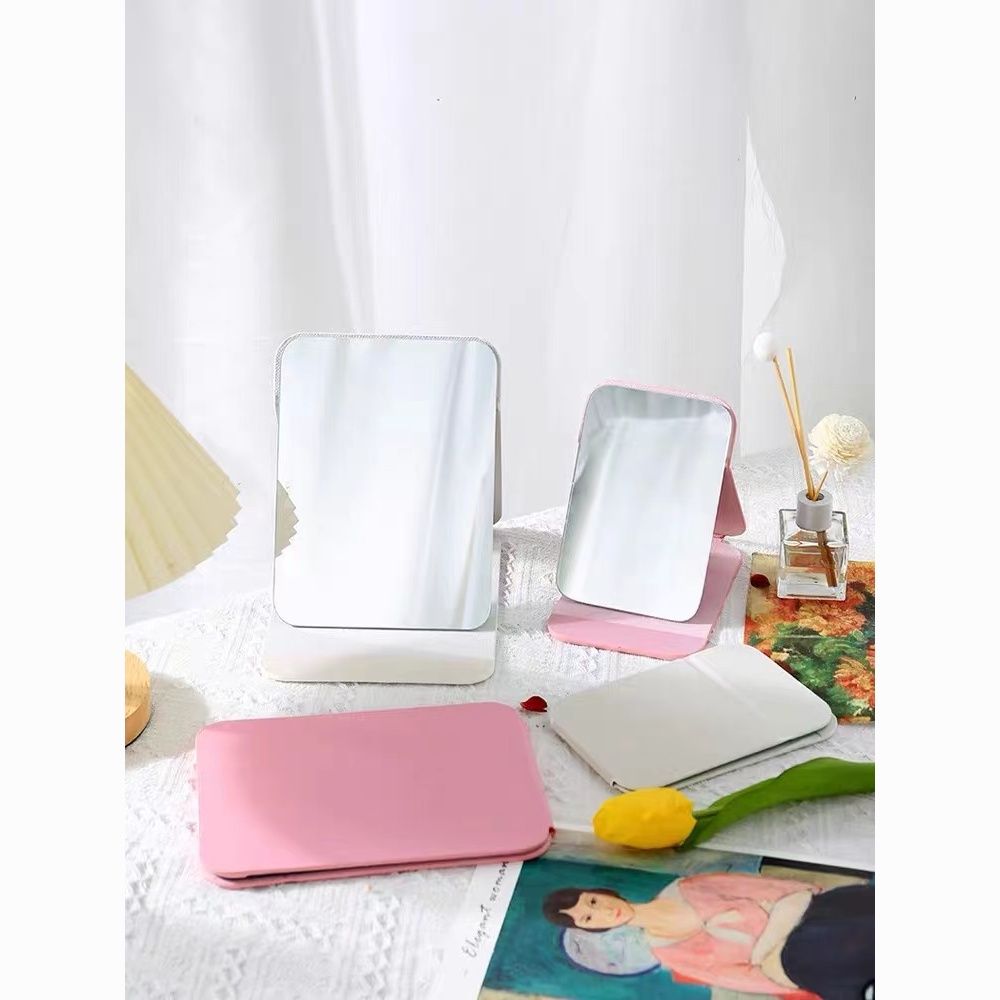 Mirror Makeup Mirror Folding Table Portable Hd Student Dormitory Princess Female Size Desktop Vanity Mirror