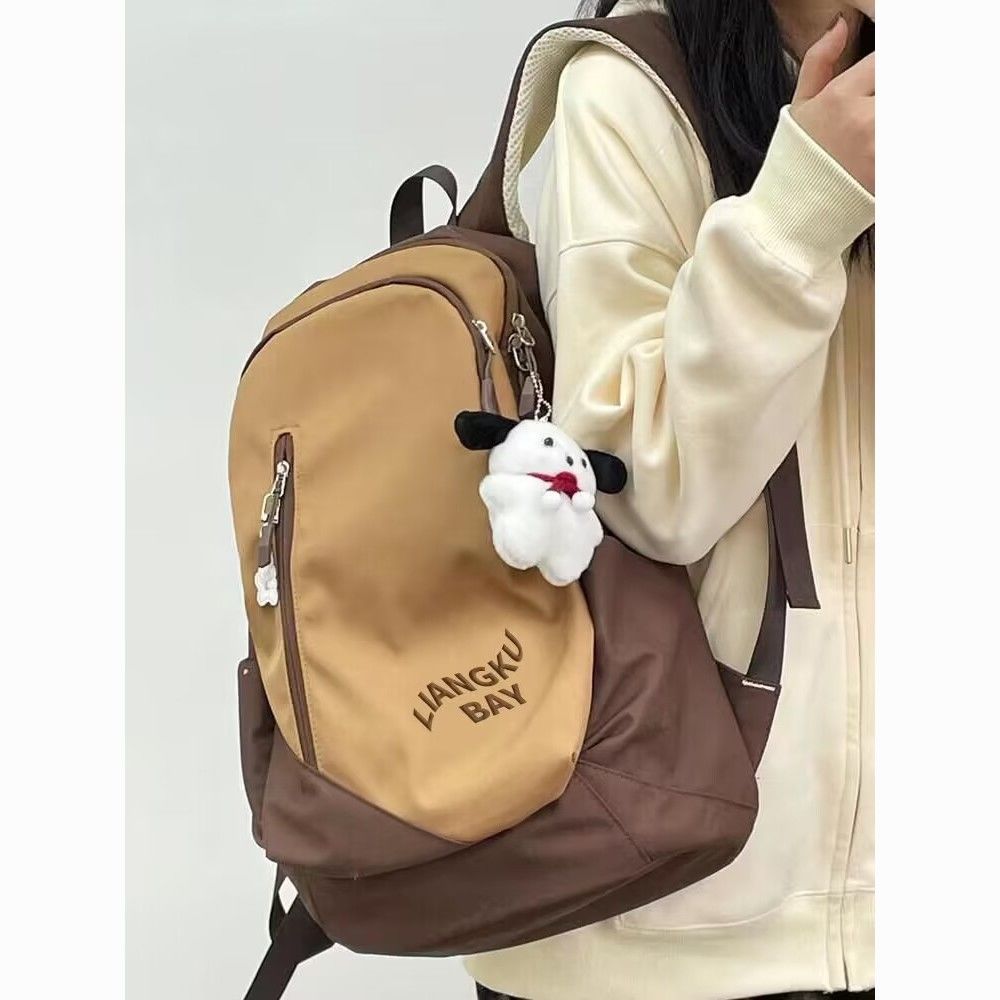 schoolbag female high school student american retro large capacity backpack korean fashion all-matching junior high school student backpack