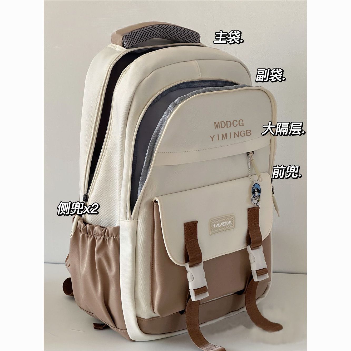 japanese ins workwear style schoolbag female high school student junior high school student large capacity mori style backpack travel backpack men