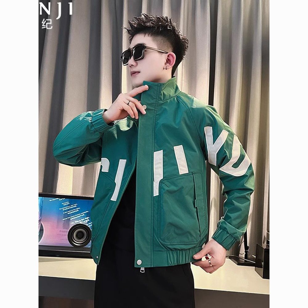 green jacket men‘s spring and autumn 2023 new popular overalls menswear fashion brand high-grade fried street top