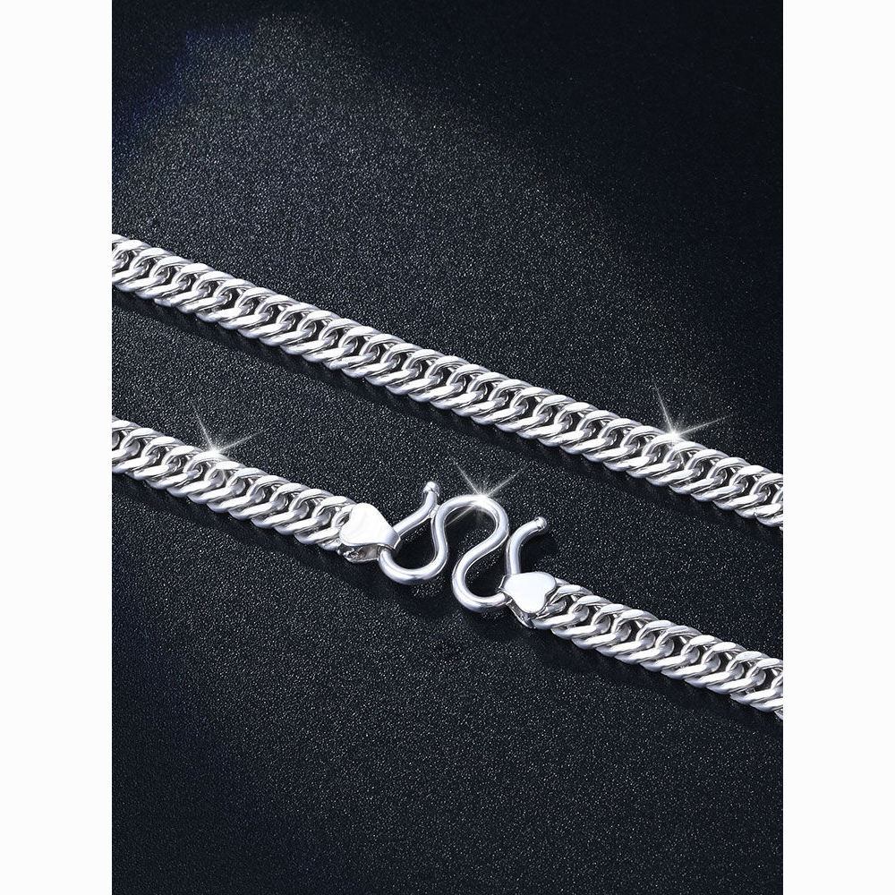 genuine goods pt950 platinum horsewhip necklace men‘s elegant luxury platinum cuban necklace domineering jewelry for husband