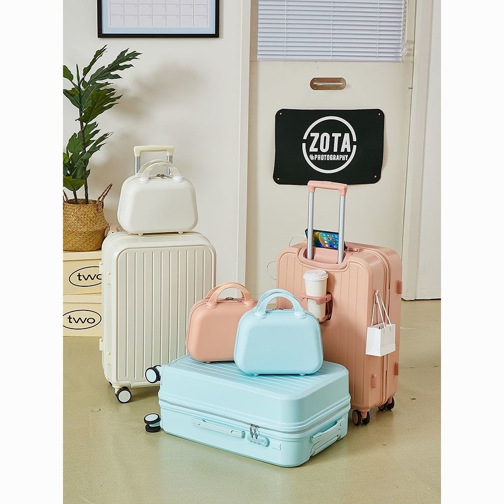 trolley case new password suitcase password large capacity luggage student durable universal wheel solid color value suitcase