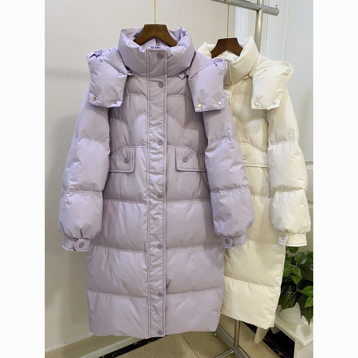 goose down down jacket women‘s mid-length winter 2024 new overknee thickened northeast fashion small coat tide