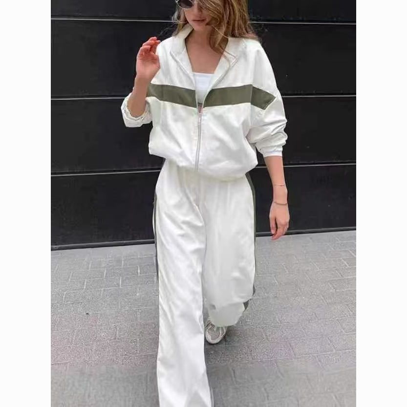 women outdoor suits cross-border european and american stitching leisure sports suit women‘s thin type sunscreen two-piece set