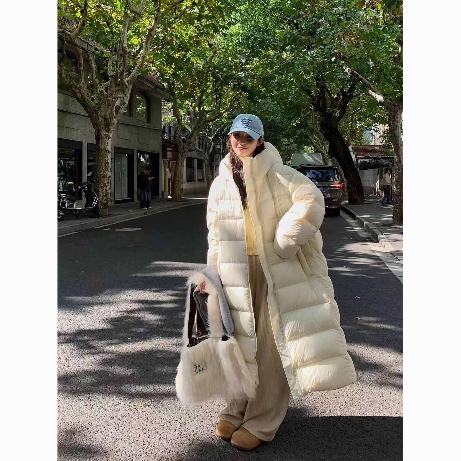 2024 winter new long cloud puff down jacket thick below the knees korean cold-resistant oversized loose coat women