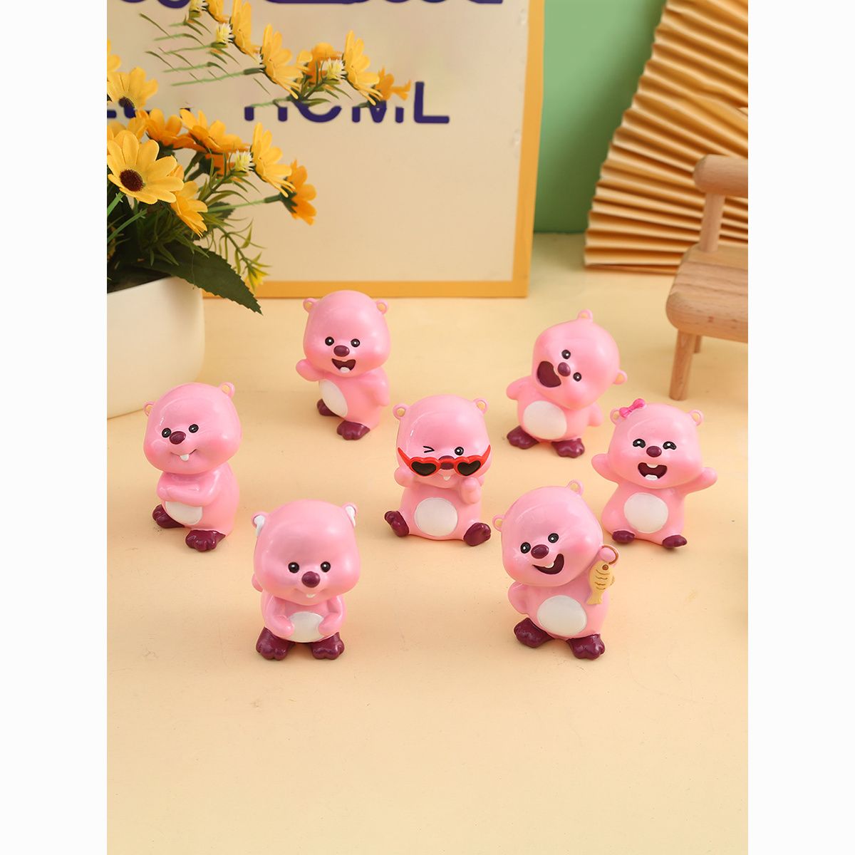 loopy lubi fashion play blind box peripheral cute funny expression little beaver doll gift for girls decoration doll