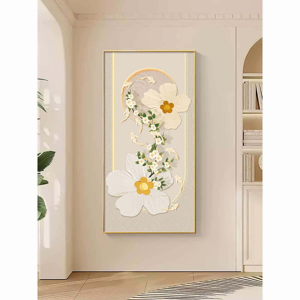 home entrance painting cream modern simple fresh living room corridor aisle advanced wall mural hanging painting