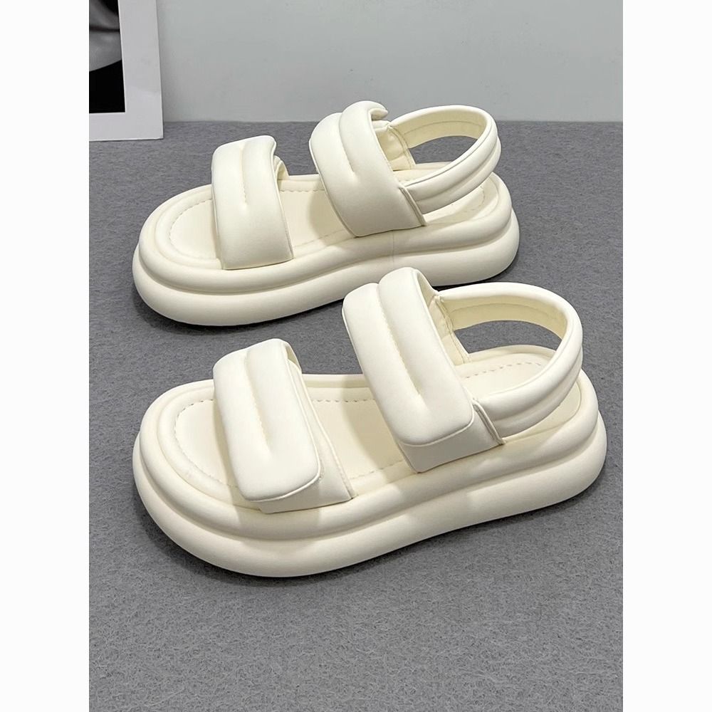 girls‘ shoes sandals fashionable casual bread sandals women‘s 2024 summer new platform muffin velcro beach shoes