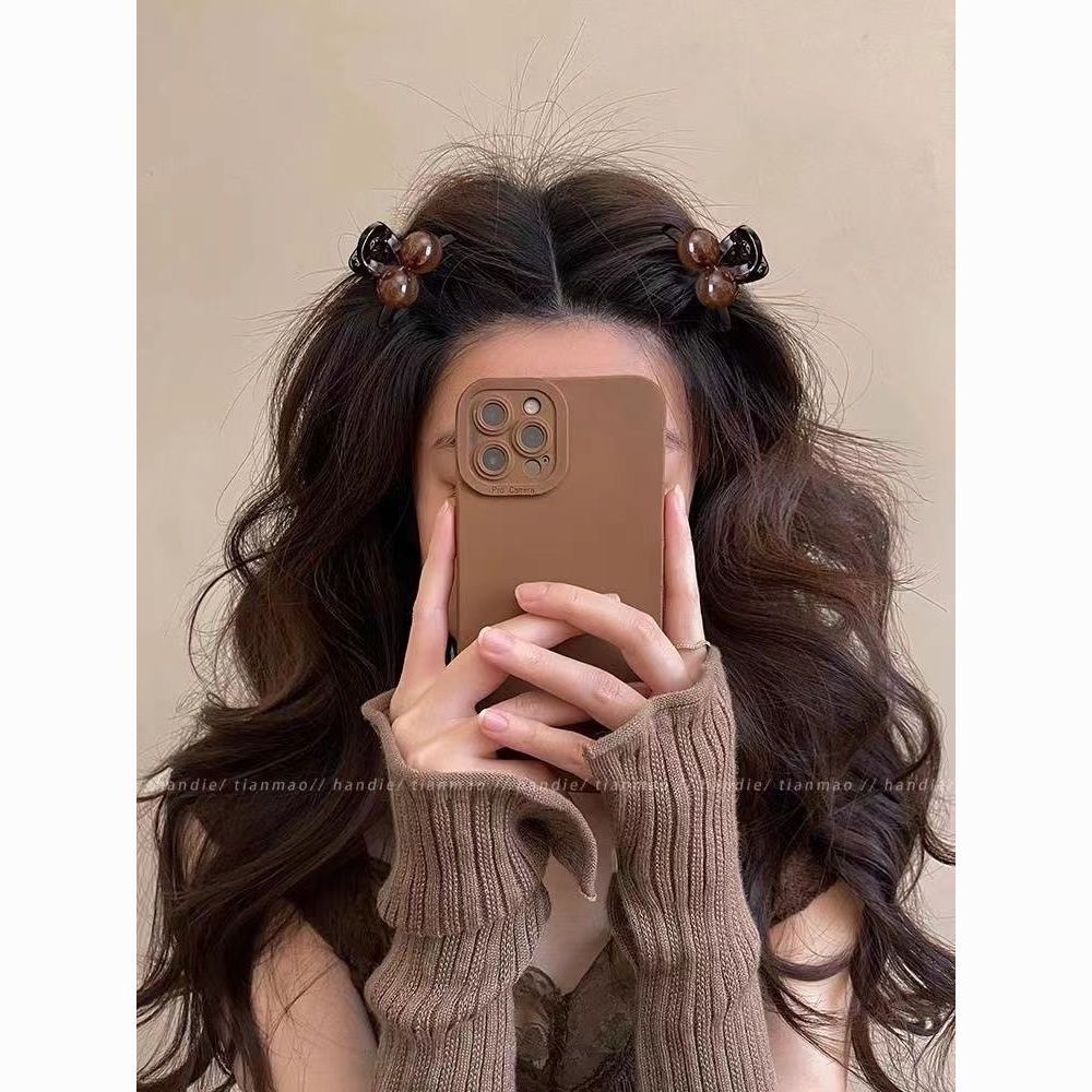 maillard cherry small hair grabbing clip female 2024 new high ponytail exquisite high sense bangs side hair clip for broken hair