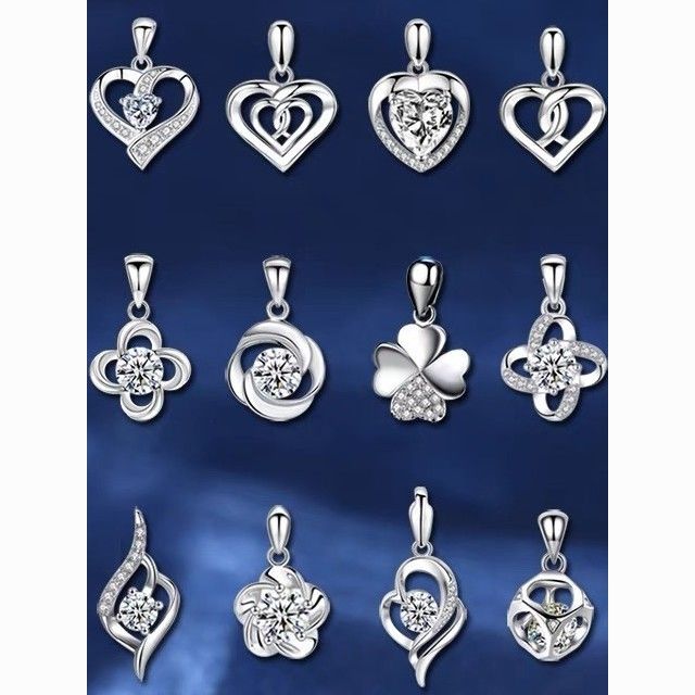 925 sterling silver four-leaf clover pendant single pendant women‘s necklace pendant single silver pendant accessories pendant without chain