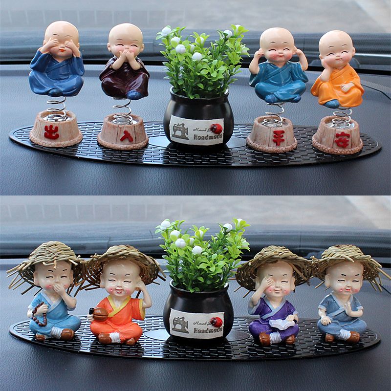 car decoration shaking head sibu monks car aromatherapy perfume holder cute cartoon car interior decoration all products