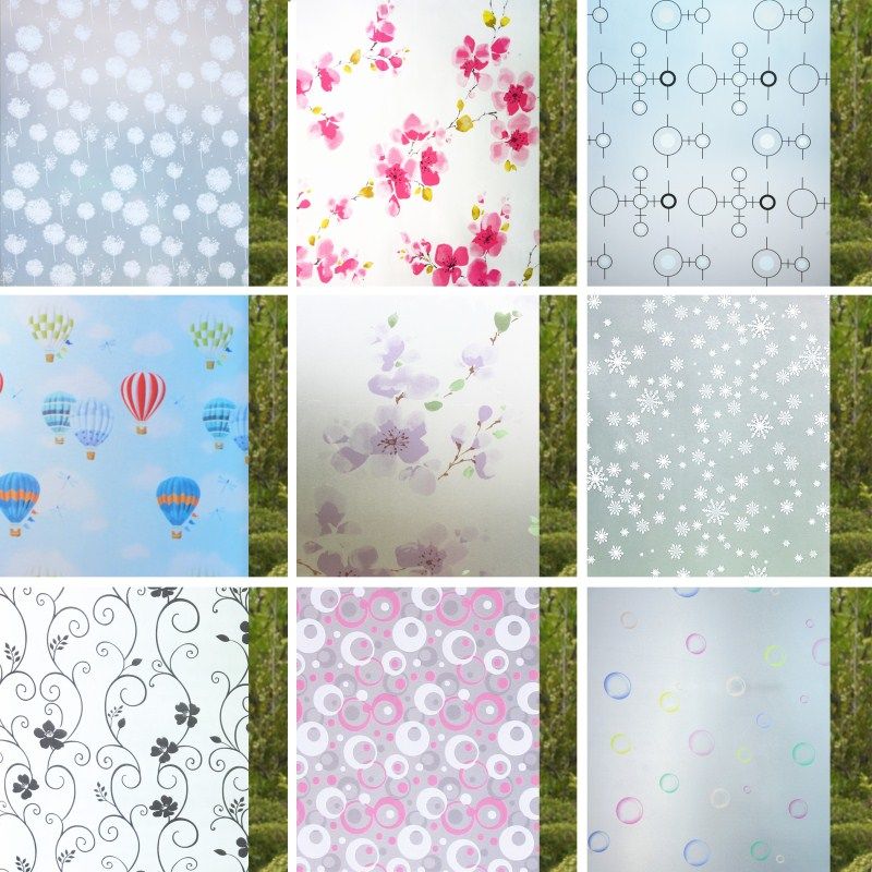 transparent opaque self-adhesive window stickers heat insulation frosted glass film bathroom bathroom shading window stickers sun protection