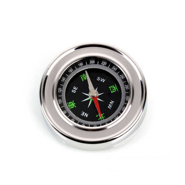 stainless steel compass outdoor mountaineering adventure adult and children student multi-functional large compass compass instrument