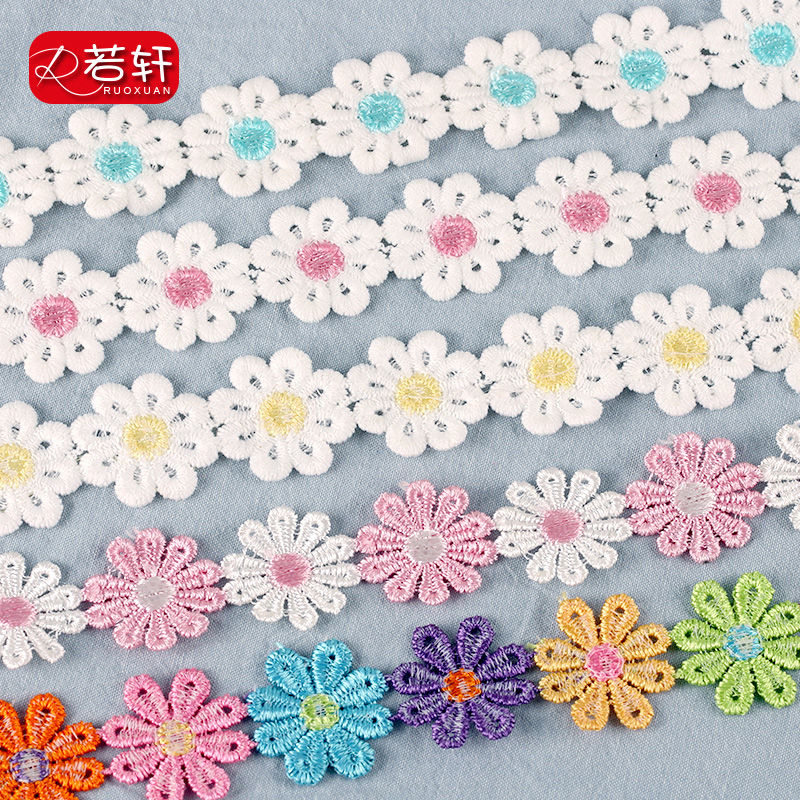 little flower lace accessories clothes decorative lace fabric handmade diy water soluble white tassel lace material