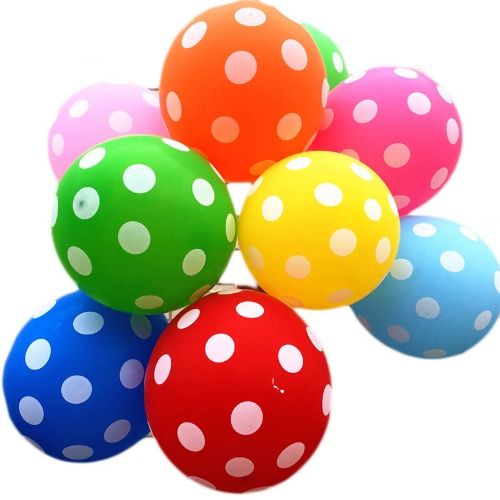 Large 12-Inch Thickened 2.8G Mixed Color Polka Dot Birthday Balloon Layout Wedding Celebration Decoration Candy Color Polka Dot Balloon