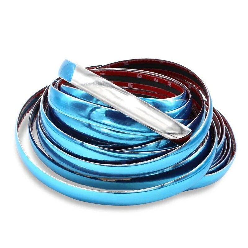 Car Highlight Strip Window Trim Strip Window Chrome Plated Strip Highlight Strip Middle Mesh Body Anti-Collision Strip Door Edge Electroplating Highlight Strip