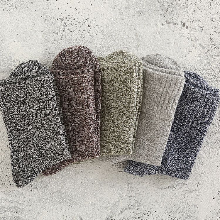 [5 pairs] men's socks autumn and winter cotton socks woolen yarn socks winter warm socks tube socks long socks trendy socks f450