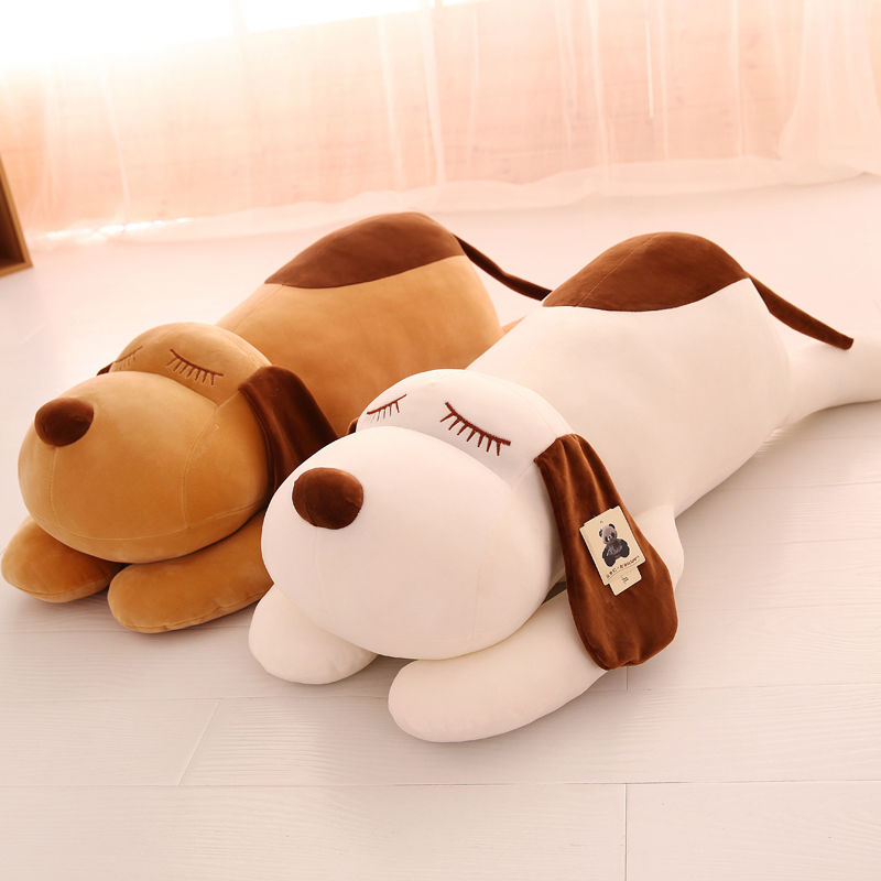 sitting dog plush toy doll large rag doll cute sleeping pillow for girl children‘s birthday gifts doll