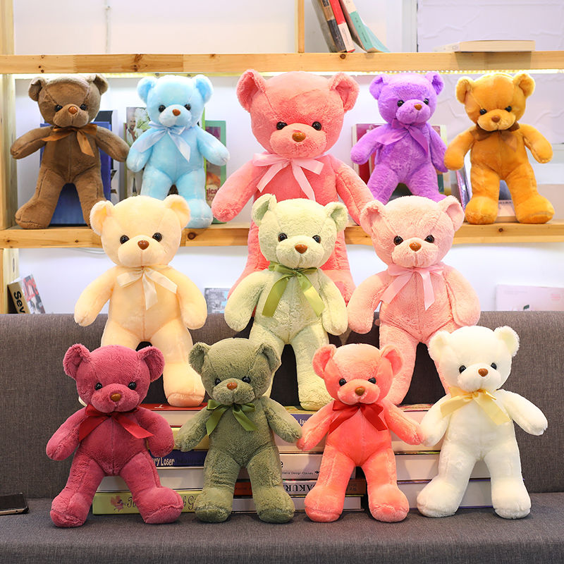 colorful teddy bear doll colorful bear plush bear toy doll ragdoll hug bear activity custom gift