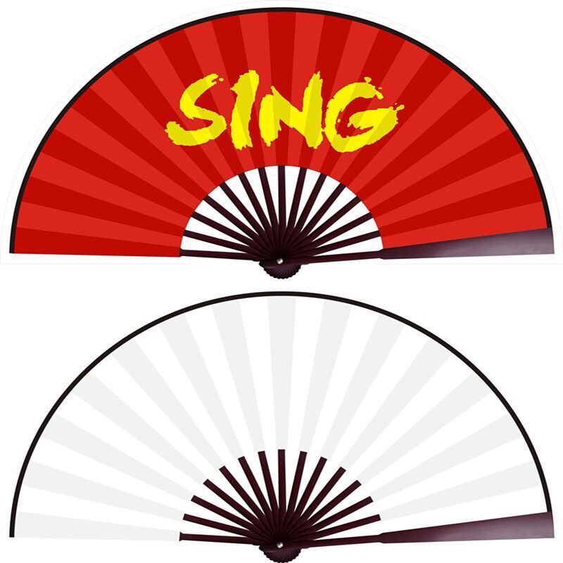 send mingyue fan sing women‘s team same folding fan red and white double-sided two-color drunk spring breeze dance fan dance fans customization