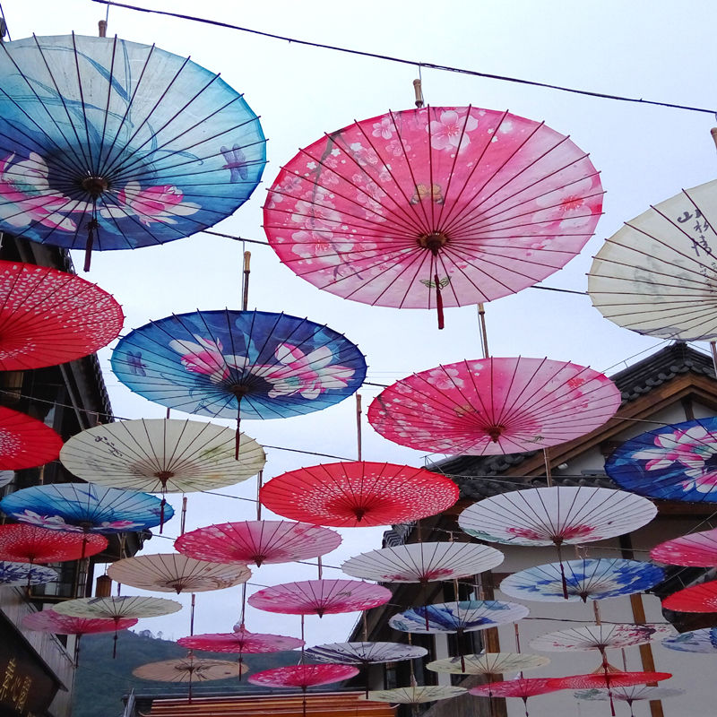 windproof and rainproof oil paper umbrella wholesale dance performance umbrella indoor and outdoor ceiling decorative umbrella antique handmade umbrella catwalk umbrella