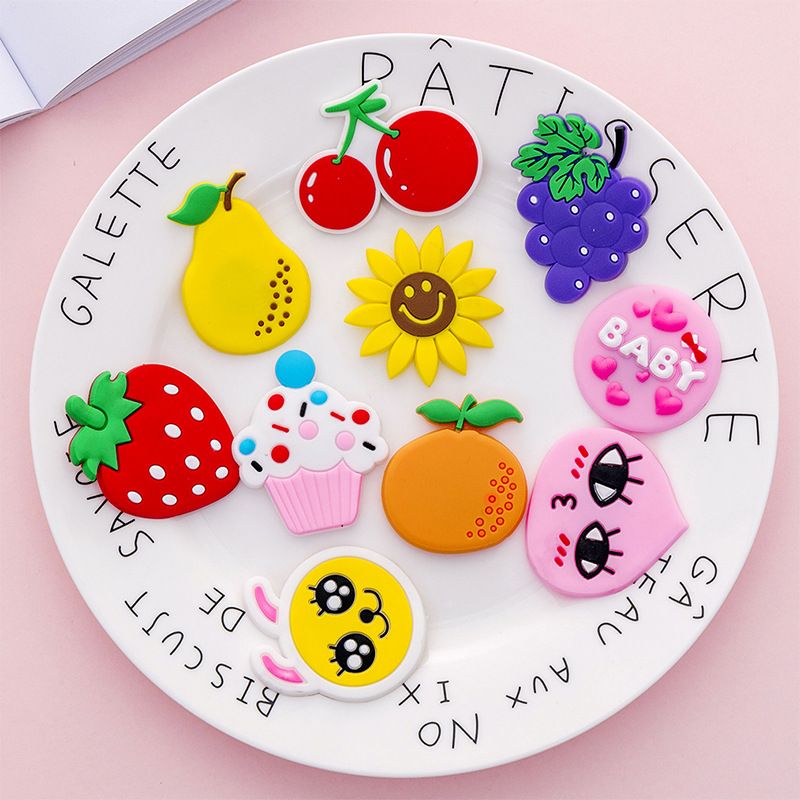 Cartoon Fruit Magnet Refridgerator Magnets Magnetic Snap Early Education Perception Cute Message-Leaving Whiteboard Three-Dimensional Silicone Magnet Decoration