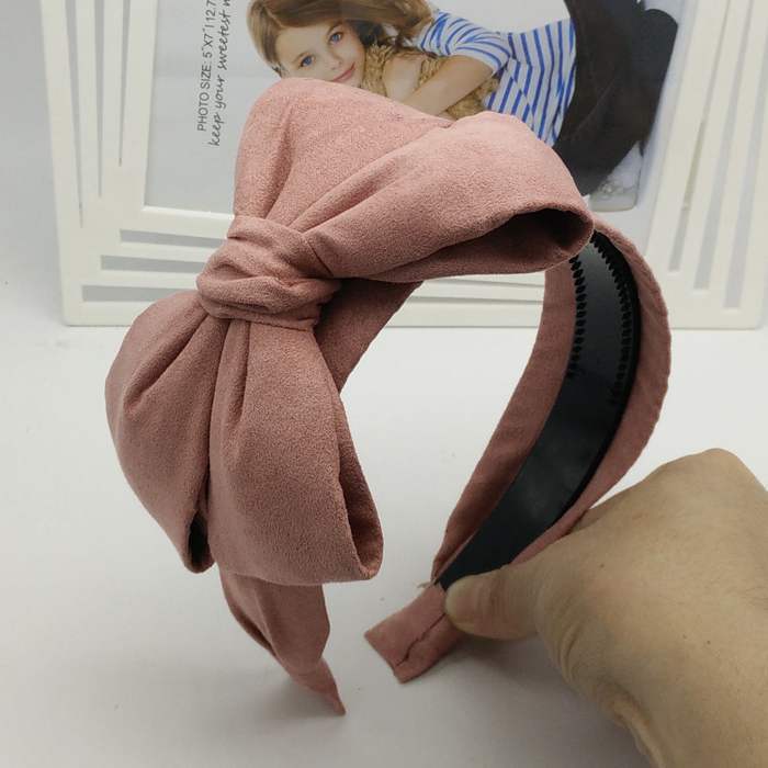 korean spring/summer new hair accessories sweet big bow toothed hair hoop wide brim toothed headband south korea joker hairclip