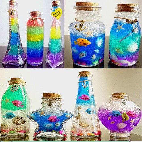 diy handmade star-holding bottle rainbow ocean bottle wishing bottle complete material package students‘ birthday gift wooden plug drift bottle