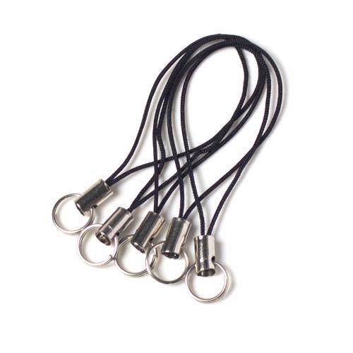 doll rope diy key string mobile phone lanyard double ring buckle fish silk rope small black rope jewelry ubs pendant toy small string