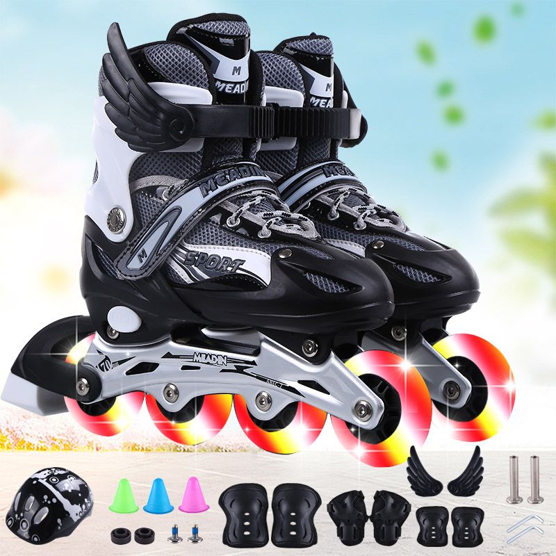 [adjustable size] 3-5-7-9-12 years old boys and girls skate suit children roller skating skates