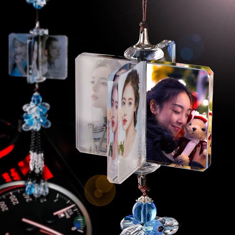 automobile hanging ornament customized photos car interior ornaments car rearview mirror car supplies high-end car pendant photos