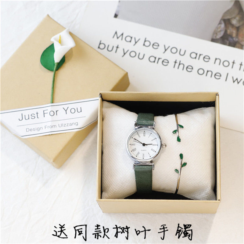 literary watch female student korean style simple ins style girly heart vintage and little fresh trendy bestie all match small