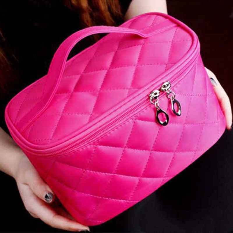 cosmetic bag portable large capacity storage box advanced portable waterproof wash cute sweet korean handbag simple