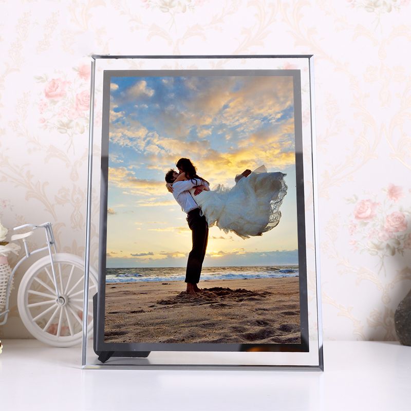 Crystal Glass Photo Frame Picture Frame Certificate of Honor Authorized Patent Certificate Holder Wedding Studio Business License A4 Table Decoration