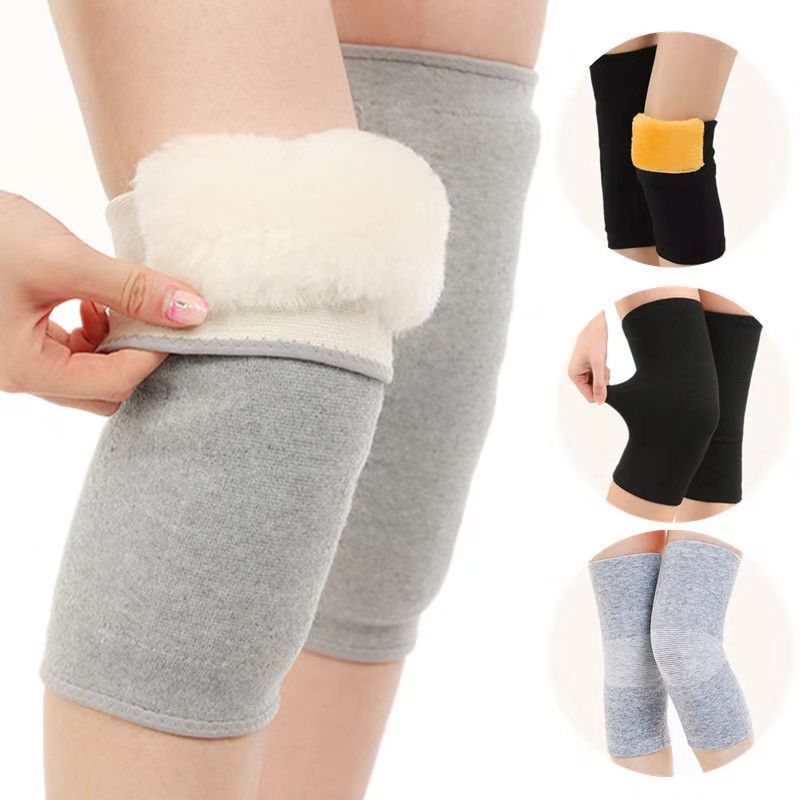 autumn and winter warm with velvet kneecap bamboo charcoal kneepad men and women old cold leg joint knee pad