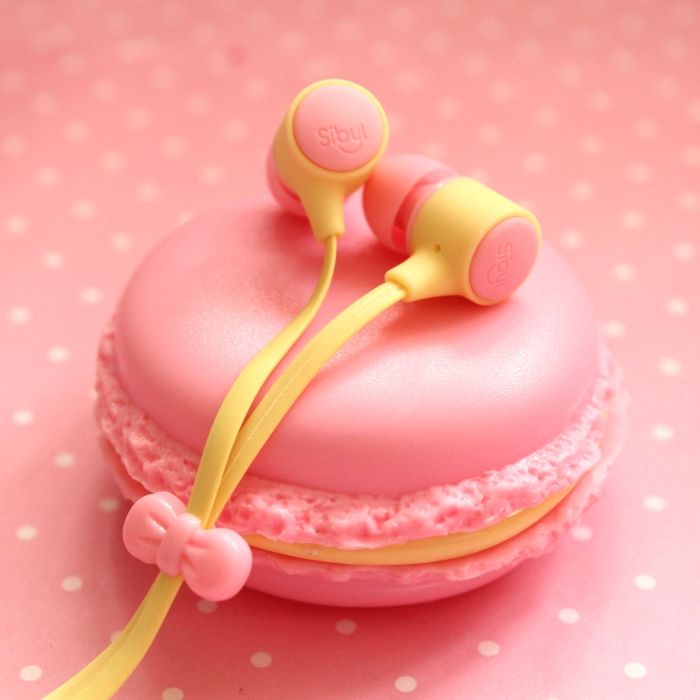 [Get Earphone Box Free] Candy-Colored in-Ear Headphones Cute Korean Cartoon Girl Huawei Xiaomi Oppo Universal